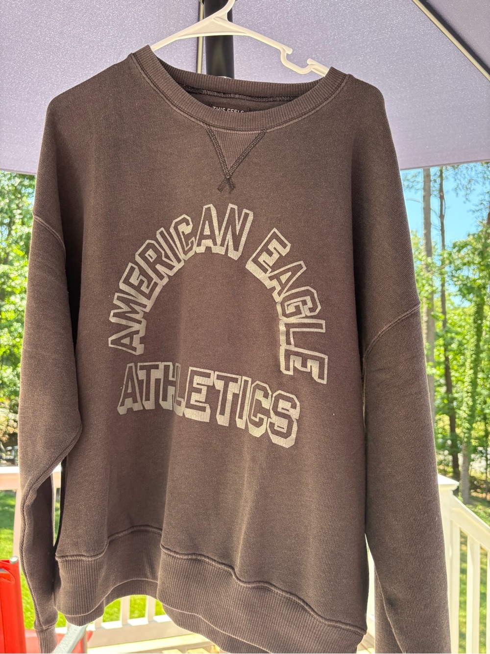 American Eagle Outfitters Brown 'American Eagle Athletics' Crewneck Sweatshirt